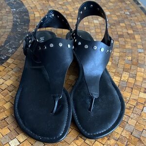 Vaneli Black Studded Sandals